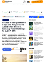 France-Headquartered Sequans Acquires 85 Additional Bitcoin, Raising Total Holdings to 3,157 BTC – News Bytes Bitcoin News
