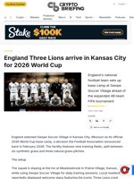 England Three Lions arrive in Kansas City for 2026 World Cup