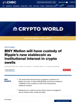 BNY Mellon will have custody of Ripple's new stablecoin