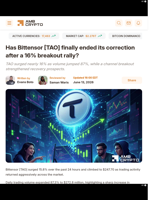 Has Bittensor [TAO] finally ended its correction after a 16% breakout rally? - AMBCrypto