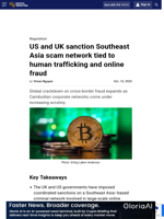 US and UK sanction Southeast Asia scam network tied to human trafficking and online fraud