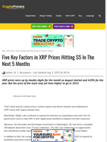 Five Key Factors in XRP Prices Hitting $5 In The Next 5 Months