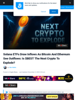 Traders Rush to Solana ETFs as Bitcoin, Ethereum Falll: $BEST Next Crypto to Explode?