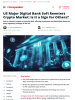 SoFi to Relaunch Crypto Services by 2025 After Regulatory Shift