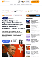 Turkey Proposes Expanded Powers for Financial Watchdog to Freeze Accounts, Blacklist Crypto Wallets – Regulation Bitcoin News