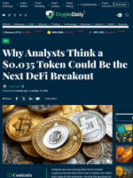 Why Analysts Think a $0.035 Token Could Be the Next DeFi Breakout - Crypto Daily