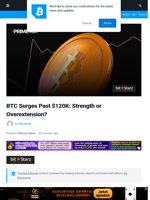 BTC Surges Past $120K: Strength or Overextension?  | Bitcoinist.com