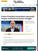 Iranian President Pezeshkian reportedly resigns amid internal power struggle