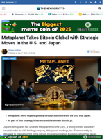 Metaplanet Takes Bitcoin Global with Strategic Moves in the U.S. and Japan