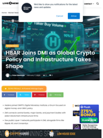 HBAR Joins DMI Shaping CBDC Infrastructure