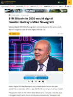 Novogratz Worries About Economy If Bitcoin Reaches $1M In 2026