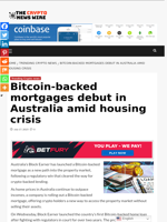 Bitcoin-backed mortgages debut in Australia amid housing crisis - The Crypto News Wire