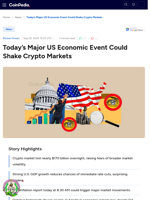 Today’s Major US Economic Event Could Shake Crypto Markets