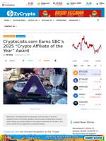 CryptoLists.com Earns SBC’s 2025 “Crypto Affiliate of the Year” Award