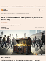 SUIG stacks 19M SUI in 30 days even as prices stall - Here's why - AMBCrypto