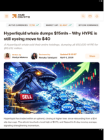 Hyperliquid whale dumps $15mln – Why HYPE is still eyeing move to $40 - AMBCrypto