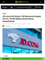 JD.com(JD) Stock: Q2 Revenue Surges 22.4%, Profit Slides Amid Heavy Investments