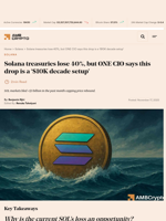 Solana treasuries lose 40%, but ONE CIO says this drop is a '$10K decade setup' - AMBCrypto