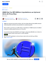 HBAR Traders Face $70 Million Liquidations Due To This Reason