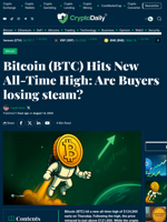 Bitcoin (BTC) Hits New All-Time High: Are Buyers losing steam? - Crypto Daily
