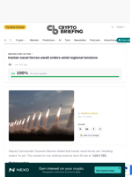 Iranian naval forces await orders amid regional tensions