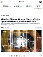 Morning Minute: Google Clears a Major Quantum Hurdle, Bitcoin Still Safe - Decrypt