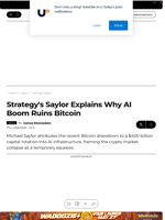 Strategy's Saylor Explains Why AI Boom Ruins Bitcoin - U.Today