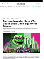 Pantera Investor Says VCs Could Soon Ditch Equity for Tokens - 