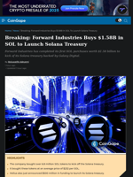 Forward Industries Buys $1.58B in SOL to Launch Solana Treasury