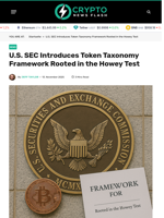 U.S. SEC Introduces Token Taxonomy Framework Rooted in the Howey Test
