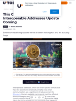 This Can Change Ethereum: Interoperable Addresses Update Coming