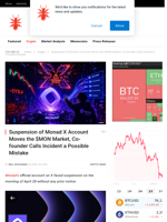 Suspension of Monad X Account Moves the $MON Market