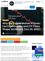 Why the Crypto Market Is Down: Fed Expectations and ETF Flows Shape Sentiment (Oct 29, 2025) | Live Bitcoin News
