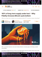 ‘40% of long-term supply under loss’ – Why Fidelity foresees Bitcoin cycle bottom - AMBCrypto