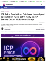 ICP Price Prediction: Launchpad Speculation Fuels 235% Rally