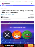 Crypto Price Prediction Today: XRP, PEPE, Shiba Inu - Jan 26
