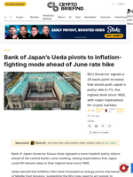 Bank of Japan’s Ueda pivots to inflation-fighting mode ahead of June rate hike