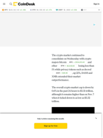 Crypto Markets Today: Privacy Tokens DASH, XMR, DCR Shine, BTC, ETH Stall as Market Consolidates