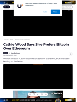 Cathie Wood Says She Prefers Bitcoin Over Ethereum - U.Today