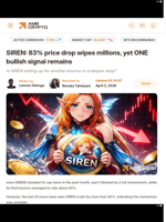 SIREN: 83% price drop wipes millions, yet ONE bullish signal remains - AMBCrypto