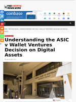 Understanding the ASIC v Wallet Ventures Decision on Digital Assets - The Crypto News Wire
