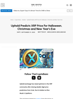 Uphold Predicts XRP Price For Halloween, Christmas and New Year’s Eve