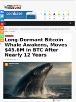 Long-Dormant Bitcoin Whale Awakens, Moves $45.6M in BTC After Nearly 12 Years - The Crypto News Wire