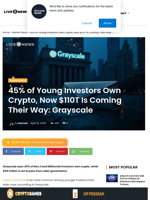 45% of Young Investors Own Crypto, Now $110T Is Coming Their Way: Grayscale | Live Bitcoin News
