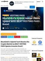 BlockDAG’s Hybrid Model Gains Speed With BEAT VESTING PASS Boost | Live Bitcoin News