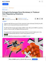 Thailand To Block Five Major Crypto Exchanges from June 2025