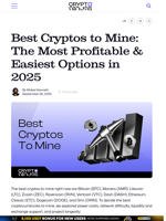 Best Cryptos to Mine: The Most Profitable & Easiest Options in 2025