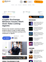 Crypto Exchange Binance Issues Alert Over Fake Listing Agents – Crypto News Bitcoin News