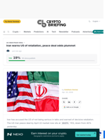 Iran warns US of retaliation, peace deal odds plummet