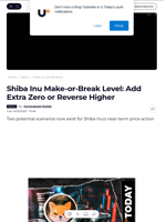 Shiba Inu Make-or-Break Level: Add Extra Zero or Reverse Higher - U.Today